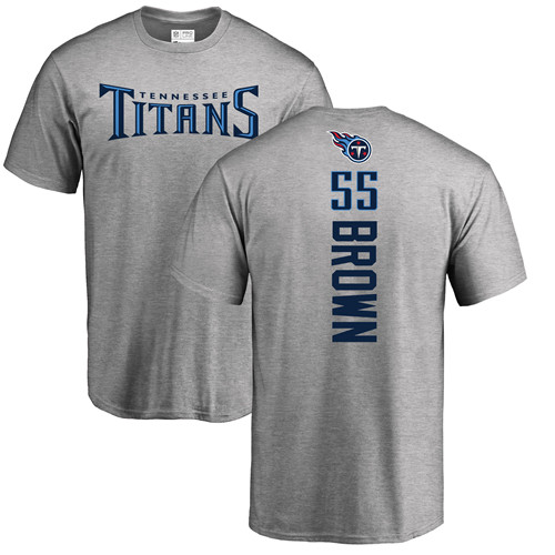 Tennessee Titans Men Ash Jayon Brown Backer NFL Football #55 T Shirt
